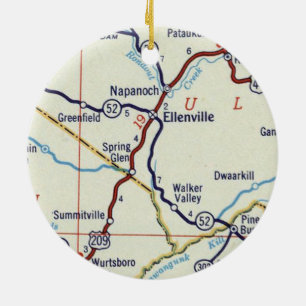 Ellenville NY Ceramic Tree Decoration