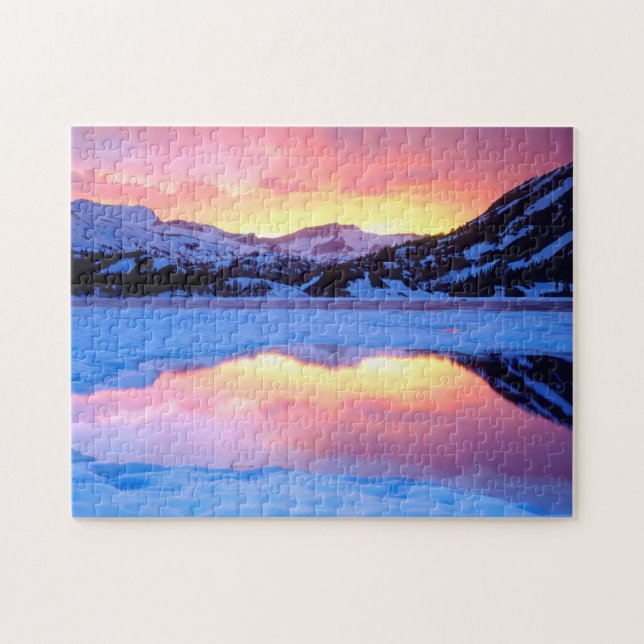 Ellery Lake at Sunset Jigsaw Puzzle (Horizontal)