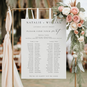 Ellesmere 2 Banquet Table Seating Chart Sign