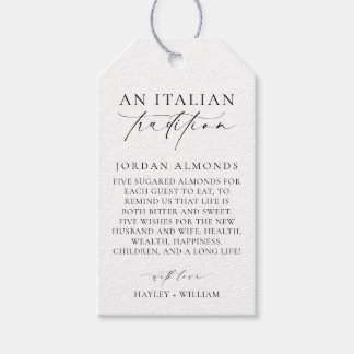 Ellesmere An Italian Tradition Sugared Almonds Gift Tags