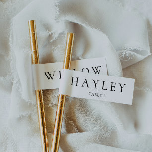 Ellesmere Escort Card Straw Flags Drink Tags