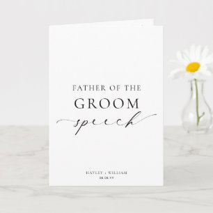Ellesmere Father Of The Groom Wedding Speech Card