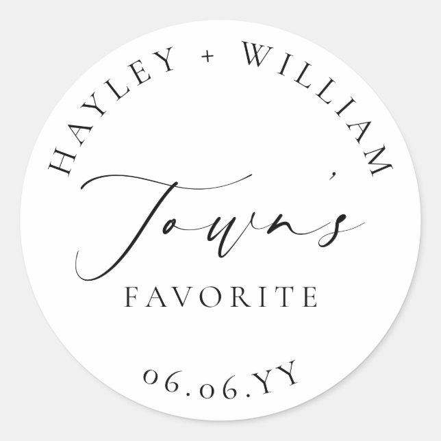 Ellesmere Favourite Favour Classic Round Sticker (Front)