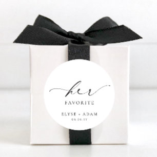 Ellesmere Her Favourite Favour Classic Round Stick Classic Round Sticker