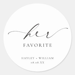 Ellesmere Her Favourite Favour Classic Round Stick Classic Round Sticker