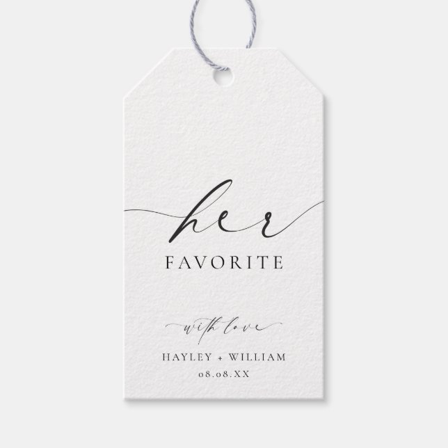 Ellesmere Her Favourite Favour Gift Tags (Front)