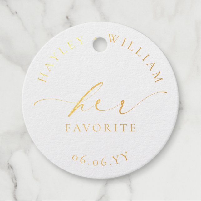 Ellesmere Her Favourite Favour Tags (Front)