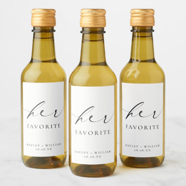 Ellesmere Her Favourite Favour Wine Label (Bottles)