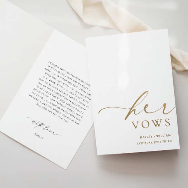 Ellesmere Her Vows Wedding Gold Foil Card (Creator Uploaded)