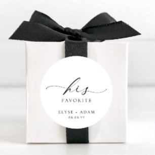 Ellesmere His Favourite Favour Classic Round Stick Classic Round Sticker