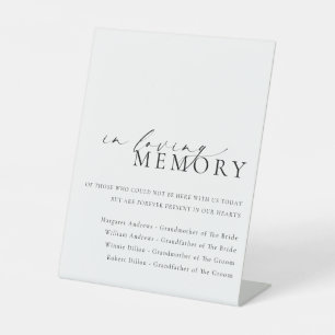 Ellesmere In Loving Memory Wedding Pedestal Sign