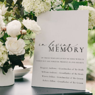Ellesmere In Loving Memory Wedding Poster