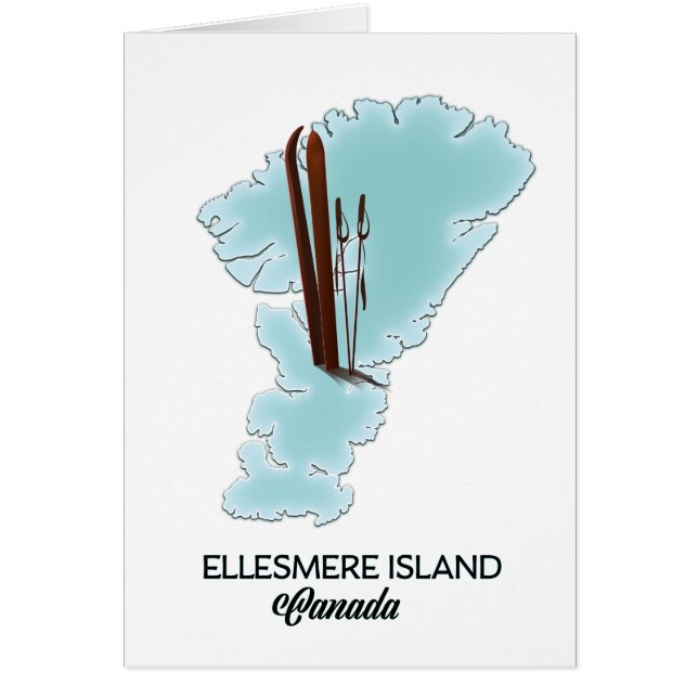 Ellesmere island Canada map poster (Front)