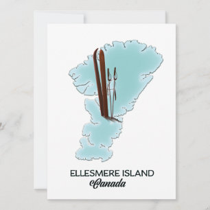 Ellesmere island Canada map poster