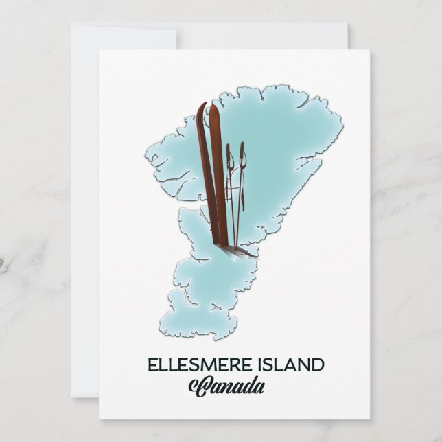 Ellesmere island Canada map poster (Front)