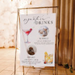 Ellesmere Minimal Pet Photo Signature Drinks Sign<br><div class="desc">This signature drinks menu sign features a modern calligraphy script heading and minimalist design. The script text heading is an image that cannot be edited. The heading image can be resized to fit any poster size. All of the other text is fully editable. The template includes over 100 drink options....</div>