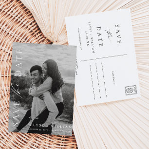 Ellesmere Minimalist Photo Save The Date Postcard
