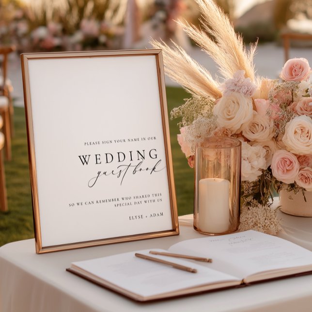 Ellesmere Minimalist Wedding Guest Book Sign (Creator Uploaded)