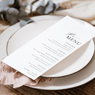 Ellesmere Minimalist Wedding Long Menu & Thank You