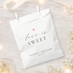 Ellesmere Minimalist Wedding Love Is Sweet Wedding Favour Bags