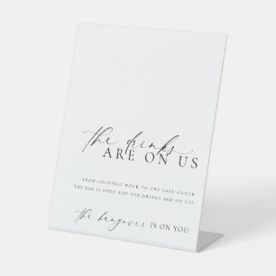 Ellesmere Modern Minimal Open Bar Menu Pedestal Sign