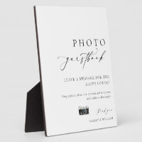 Ellesmere Modern Minimal Photo Guestbook Sign