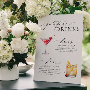 Ellesmere Modern Minimal Signature Drinks Sign