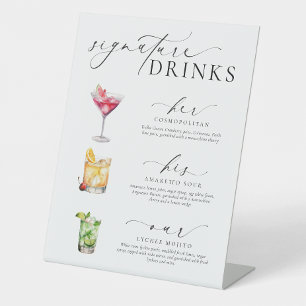 Ellesmere Modern Minimal Signature Drinks Sign
