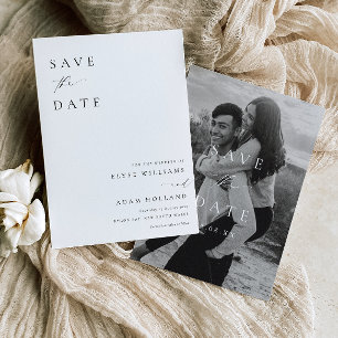 Ellesmere Modern Minimalist Wedding Save The Date  Invitation