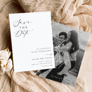 Ellesmere Modern Minimalist Wedding Save The Date  Invitation