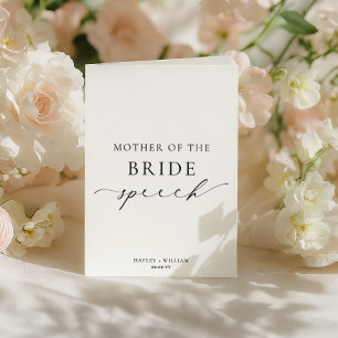 Ellesmere Mother Of The Bride Wedding Speech Card