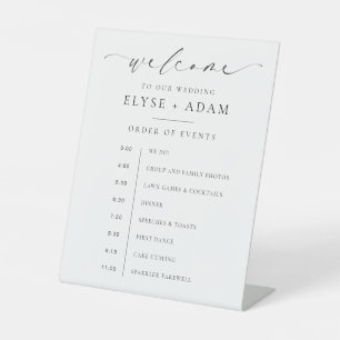 Ellesmere Order Of Events Welcome Pedestal Sign