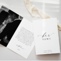 Ellesmere Photo Her Vows Wedding Card