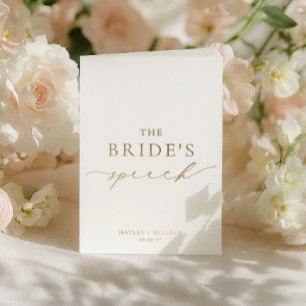 Ellesmere The Bride's Wedding Speech Foil Card