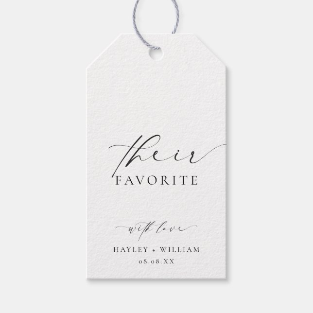 Ellesmere Their Favourite Favour Gift Tags (Front)