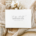 Ellesmere To My Almost Husband Wedding Day Card<br><div class="desc">The Ellesmere wedding day card features a modern minimalist design on a white background for a clean and simple look. The script heading is an image that cannot be edited. All of the other text is fully editable. For more advanced customisation of this design, simply select the "Customise It" button...</div>