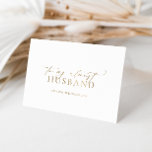 Ellesmere To My Almost Husband Wedding Day Foil Card<br><div class="desc">The Ellesmere wedding day card features a modern minimalist design on a white background for a clean and simple look. The script heading is an image that cannot be edited. All of the other text is fully editable. For more advanced customisation of this design, simply select the "Customise It" button...</div>