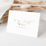 Ellesmere To My Almost Wife Wedding Day Foil Card<br><div class="desc">The Ellesmere wedding day card features a modern minimalist design on a white background for a clean and simple look. The script heading is an image that cannot be edited. All of the other text is fully editable. For more advanced customisation of this design, simply select the "Customise It" button...</div>