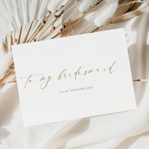 Ellesmere To My Bridesmaid Wedding Day Foil Card