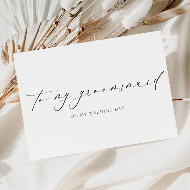 Ellesmere To My Groomsmaid Wedding Day Card (Creator Uploaded)