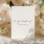 Ellesmere To My Husband Wedding Day Card<br><div class="desc">The Ellesmere wedding day card features a modern minimalist design on a white background for a clean and simple look. The script heading is an image that cannot be edited. All of the other text is fully editable. For more advanced customisation of this design, simply select the "Customise It" button...</div>