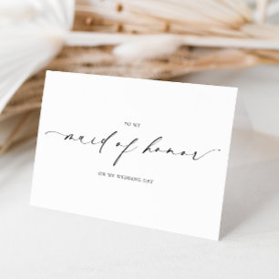 Ellesmere To My Maid Of Honour Wedding Day Card