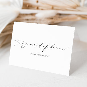 Ellesmere To My Maid Of Honour Wedding Day Card