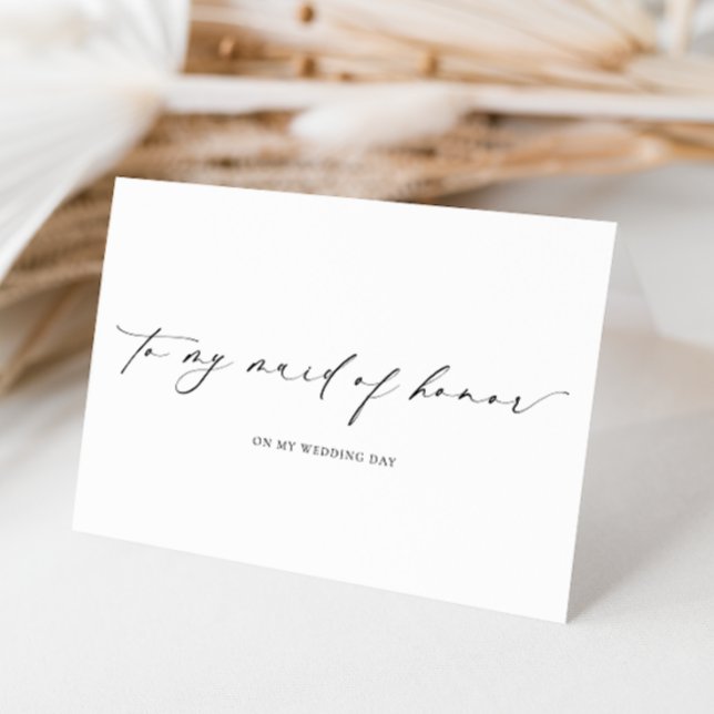 Ellesmere To My Maid Of Honour Wedding Day Card (Ellesmere To My Maid Of honor Wedding Day Card)