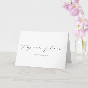 Ellesmere To My Man Of Honour Wedding Day Card