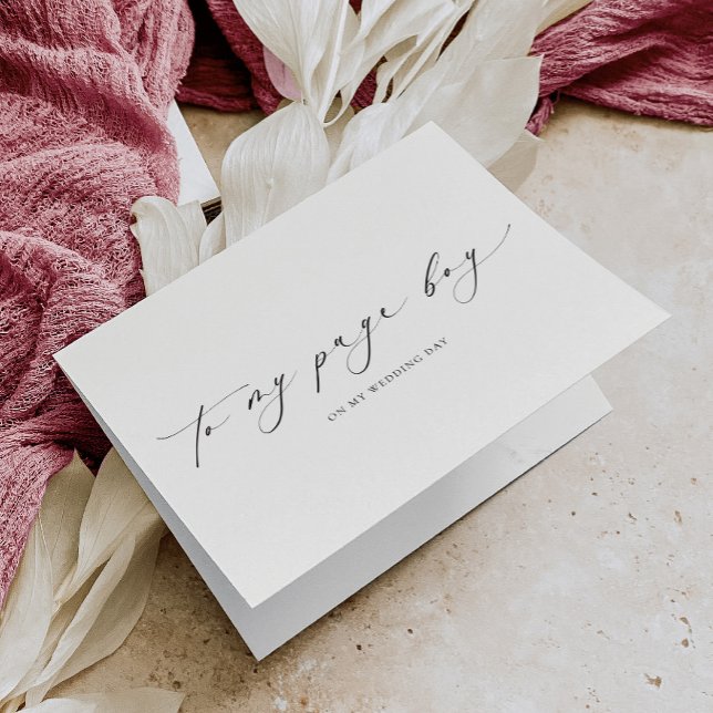 Ellesmere To My Page Boy Wedding Day Card (Creator Uploaded)