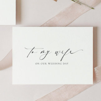 Ellesmere To My Wife Wedding Day Card