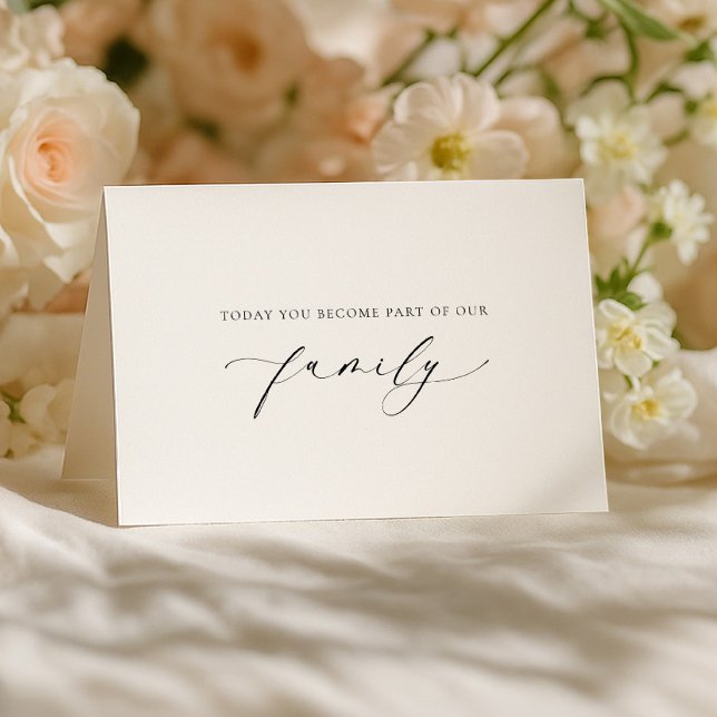 Ellesmere Today You Become Family Wedding Day Card (Creator Uploaded)
