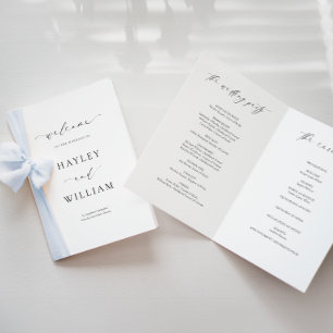 Ellesmere Wedding Ceremony Program Programme