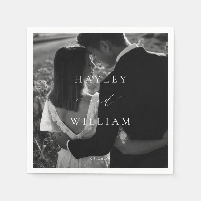 Ellesmere Wedding Photo Napkin (Front)